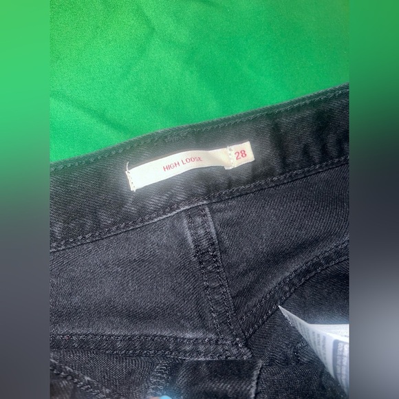 Levi’s High Rise Loose Fit Wide Leg Black Jeans size 28 - Picture 8 of 13